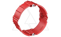 Кольцо ZU 24-PR для подрозетников, для компенсации толщины ГКЛ или слоя штукатурки, Ø60, h=24mm, с винтами, красный, полистирол