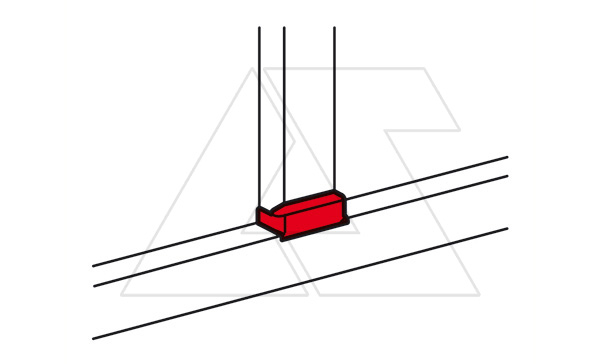 DLP - Плоский Т-отвод для кабель-канала 35х105/50х150 для перехода на кабель-канал шириной 105мм, ширина крышки 65 мм
