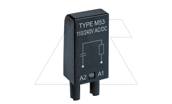 Модуль RC M53, резистор+конденсатор, 110_240VAC/DC, серый, для GZT, GZM, GZS, GZMB, ES32