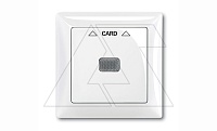 Basic 55 - Лицевая панель для выключателя с ключом-карточкой механизм 2025U (белый)