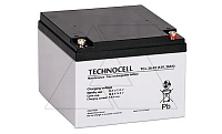 Батарея аккумуляторная Technocell TCL26-12, 12V26Ah, 125x166x176 HxLxW, 7.4kg, 10-12лет