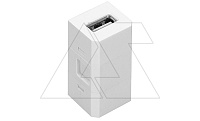 Розетка сменная модульная USB 2.0, двойной разъем, для блока OR-GM-9015/W, белый