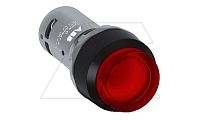 Кнопка CP4-11R-01 с подсветкой, красная, 24VAC/DC, с фиксацией, 1NC, 1A, IP66, пластик, 22mm, выступающая