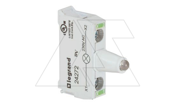Osmoz - Блок зеленого индикатора LED, 230VAC, для корпусов, винтовые зажимы