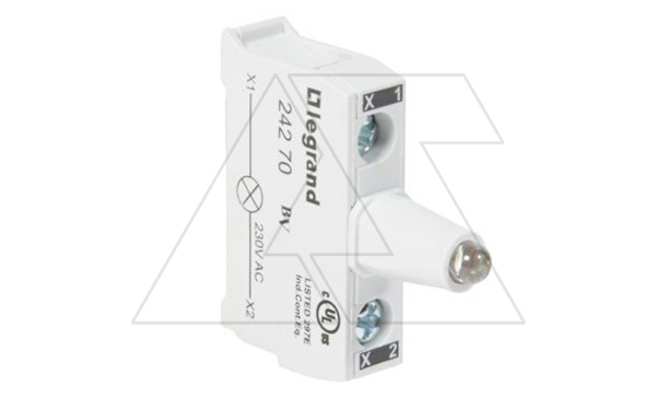 Osmoz - Блок белого индикатора LED, 230VAC, для корпусов, винтовые зажимы