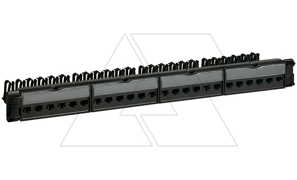 Патч-панель LCS2 24хRJ45 FTP кат.6, 19", 1U с органайзером и механизмом быстрой фиксации