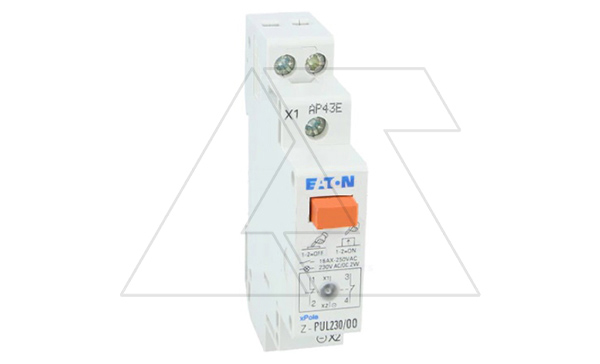 Кнопка Z-PUL230/OO, 2NC, 16A(250VAC), без фикс., красная марк., LED(230VAC/DC, 24VAC/DC), 1M