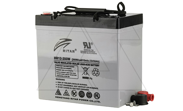 Батарея аккумуляторная Ritar HR12-200W, F11(M6), 12V/55Ah, 216x229x138 HxLxW, 16.5kg, 15 лет