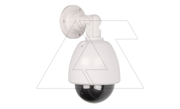Муляж вращающейся камеры ORNO c LED-индикатором, внутри и снаружи помещений, белый корпус, питание 2x1,5V AA-батарейки