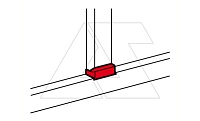 DLP - Плоский Т-отвод для кабель-канала 35х105/50х150 для перехода на кабель-канал шириной 105мм, ширина крышки 85 мм